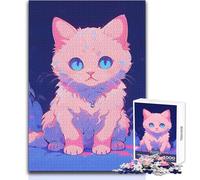 Puzzle pour Adultes de 1000 pièces, thème « Chaton Curieux », Jeu intellectuel Stimulant, idée Cadeau, Dimensions : 38x52cm