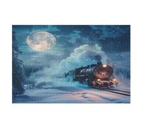 Puzzle pour Adultes De 1000 Pièces, Train de rêve, Puzzles en Bois, Défi Cérébral, Jeu De Jouets （75×50cm）