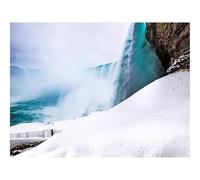 Puzzle pour Adultes de 1500 Pièces, Puzzle Impossible-Cascade,embruns,Mousse,Neige 87x57cm