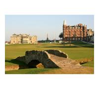 Puzzle pour Adultes de 300（38x26cm） pièces, Vieux Parcours de Golf de St-Andrews avec bâtiments historiques et ponts, Cadeau Artistique de décoration intérieure