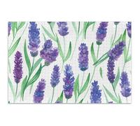 Puzzle pour adultes de 500 pièces - Amusant et amusant - Art décoratif - Peinture de lavande - Fleurs vertes - Feuilles blanches - 50,5 x 37,9 cm