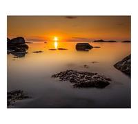 Puzzle pour Adultes De 500 Pièces, Puzzle De Décoration-Coucher de Soleil,mer,rochers,Horizon 52x38cm