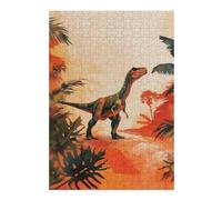 Puzzle pour Adultes Dinosaur in Jungle Illustration Puzzles pour Adultes, Jouets À Monter Soi-même, pour S'amuser en Famille, Une Offre Idéale comme Cadeau pour Toute La Famille 38x26cm/1000pcs