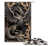 Puzzle pour Adultes Dragon Légende Dorée 1000 pièces Puzzle Excellent Cadeau Convient aux Adolescents de 14 Ans et Plus 75x50cm