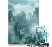 Puzzle pour Adultes du Parc National de Zhangjiajie,1000 pièces,Jeu Stimulant l'esprit,découpe Laser de qualité supérieure,activité relaxante en Groupe à l'intérieur (38x26cm)