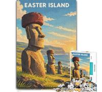 Puzzle pour Adultes Easter Island Statues 1000pcs (70x50cm) Loisir | Comme idée cadeau de Noël : ce puzzle 1000 pièces pour adultes se prête à un moment partagé pendant les fêtes.
