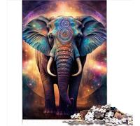 Puzzle pour Adultes, éléphant, Animal coloré, 1000 pièces, Jeu de Puzzle en Carton pour Enfants et Adultes, Difficile à résoudre mais Amusant et Humoristique, Taille (26 x 38 cm)