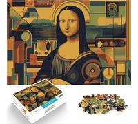 Puzzle pour Adultes et Adolescents 1000 pièces La Joconde dans l'art géométrique Convient aux Personnes âgées de 14 Ans et Plus Jeu Familial Anti-Stress défi Difficile Idées Cadeaux。