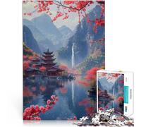 Puzzle pour Adultes et Adolescents 2000 pièces Fleur de Cerisier du Japon Fabriqué en Carton Convient aux Personnes âgées de 14 Ans et Plus Jeux de détente Améliorer l'amour Entre Les Couples。