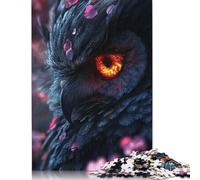 Puzzle pour Adultes et Adolescents : Hibou Ardent, Gros Plan, 1 000 pièces (75 x 50 cm).