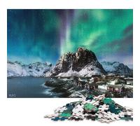Puzzle pour Adultes et Adolescents : Norvège, îles Lofoten, décoration d'intérieur, 1 000 pièces (75 x 50 cm).