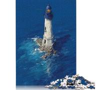 Puzzle pour Adultes et Adolescents - Phare dans l'océan - Puzzle de 500 pièces en Bois pour la Famille - Décoration - 500 pièces (52 x 38 cm)