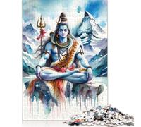 Puzzle pour Adultes et Adolescents Seigneur Shiva 500 pièces Puzzles en Bois Puzzles créatifs Puzzle éducatif 500 pièces (52 x 38 cm)