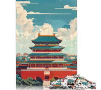 Puzzle pour Adultes et Adolescents Temple Interdit Puzzles pour Adultes Jeu éducatif Défi Jouet 38x26cm/1000pcs