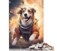 Puzzle pour Adultes et Adolescents : Un Chien Flottant dans l'espace. Puzzles en Bois. Jeu éducatif pour Adultes et Adolescents. 1 000 pièces (75 x 50 cm).