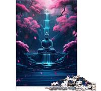 Puzzle pour Adultes et Cascade de Bouddha Japonais 1000 pièces Puzzle Adulte Puzzle en Bois pour Adultes Puzzle pour Adultes et 1000 pièces (75x50cm)