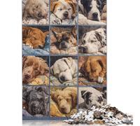 Puzzle pour Adultes et Compilation Cozy Canine - 2 Puzzles de 500 pièces en Bois, Puzzles créatifs, Jouet éducatif (52 x 38 cm)