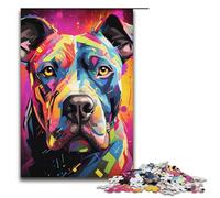 Puzzle pour Adultes et Enfants 1000 pièces Staffordshire Bull Terrier Puzzles pour Adultes Puzzle en Carton Jouet éducatif intellectuel décompressant Taille 38x26cm