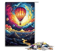 Puzzle pour Adultes Fantasy Colorful Beautiful Hot Air Balloon 1000 pièces Puzzle en Bois pour Adultes et Enfants à partir de 12 Ans 1000 pièces (75 x 50 cm)