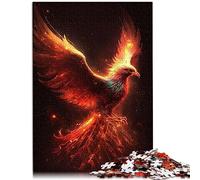 Puzzle pour Adultes Fiery Phoenix Wood Puzzle Puzzles 1000 pièces Activités Amusantes à la Maison, Cadeau d'anniversaire, Cadeaux de Voyage, 29,5" x 19,7"/75 * 50cm.