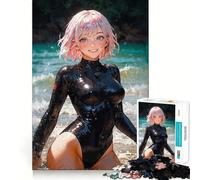 Puzzle pour Adultes Fille d'anime en Maillot de Bain 1000 pièces Découpe de Haute précision Facile à Apprendre Idéal pour Toute la Famille (50x75cm)
