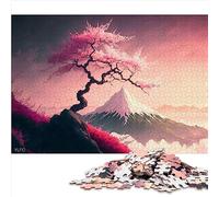 Puzzle pour Adultes Fleurs de Cerisier Japonais - 1000 Pièces en Bois - Amusant pour Familles - Cadeau d'Anniversaire et de Noël - Taille : 50x75 cm