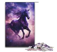 Puzzle pour Adultes Galaxy Purple Horse 1000 pièces en Bois pour Jeux en Famille 1000 pièces (38 x 26 cm)