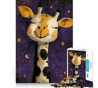 Puzzle pour Adultes Girafe fantaisiste »,1000 pièces,pour développer la mémoire,s'amuser,Haute précision,découpe Parfaite,Facile à Apprendre,pour Toute la Famille (38x52cm)