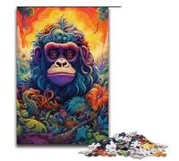 Puzzle pour Adultes Gorilles colorés 1000 pièces Puzzle en Bois pour Adultes et Enfants à partir de 12 Ans 1000 pièces (38 x 26 cm)