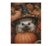 Puzzle pour Adultes Hedgehog in Witch Hat Puzzles pour Adultes, Jouets À Monter Soi-même, pour S'amuser en Famille, Une Offre Idéale comme Cadeau pour Toute La Famille 52x38cm/1000pcs