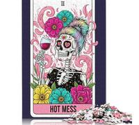 Puzzle pour Adultes - Illustration de Carte de Tarot Hot Mess - Puzzle de 500 pièces en Bois pour Adultes et à partir de 18 Ans - Jouet éducatif - 500 pièces (52 x 38 cm)