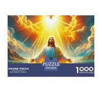 Puzzle pour Adultes « Jésus avec Une Colombe dans Une lumière éclatante » Jeu éducatif, décompression et décoration Murale 38x26 cm/1000pcs