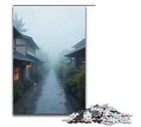 Puzzle pour Adultes Jiangnan Water Village dans la Brume matinale 1000 pièces Puzzle en Bois pour Enfants à partir de 12 Ans Jouets éducatifs 1000 pièces (38 x 26 cm)