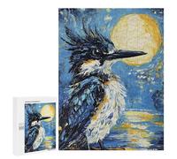 Puzzle pour Adultes Kingfisher Under Moonlight Puzzle Anti-Stress, pour Les Femmes Et Toute La Famille 500 PCS