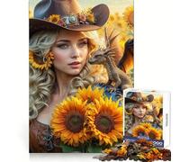 Puzzle pour Adultes La Sorcière Tournesol 1000 pièces Renforce la mémoire Calme et sérénité Bords Nets Pièce de Collection 50x75cm