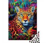 Puzzle pour Adultes Léopard Africain 500 pièces Puzzles en Bois Puzzle Adultes et Jeu Stimulant 500 pièces (52x38cm)