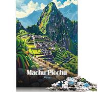 Puzzle pour adultes Machu Picchu, voyage au Pérou Puzzle de 1000 pièces Puzzle en bois pour adultes et à partir de 18 ans Jeu de puzzle amusant 1000 pièces (75 x 50 cm)