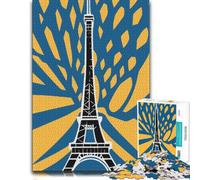 Puzzle pour Adultes Minimalist Eiffel Tower 1000pcs (38x26cm) Motif | Une idée cadeau pour amateur de puzzles pour les w nds au chaud, pour se détendre.