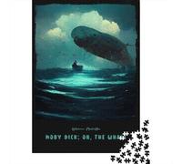 Puzzle pour Adultes, Moby Dick, 1000 Pièces, 52x38cm/1000pcs, Pièces Blanches avec Peu De Poussière; Loisir À Partager en Famille