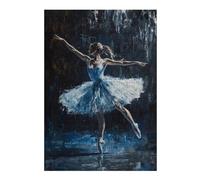 Puzzle pour Adultes, Motif Ballet Dancer in Blue Ballet Wall Art, 300 PCS