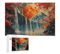 Puzzle pour Adultes, Motif Bloodmoon Waterfall Dream, Format 1000 PCS