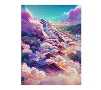 Puzzle pour Adultes, Motif Cloudy Mountain Paradise, Format 500 PCS