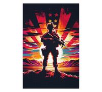 Puzzle pour Adultes, Motif Marine Corps Sunset Art, Format 1000 PCS