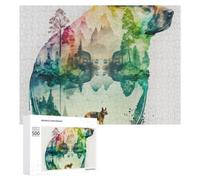 Puzzle pour Adultes, Motif Nature Shaped Dog Art, Format 500 PCS