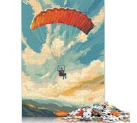 Puzzle pour Adultes, Parachutisme, Parapente, 1000 Pièces, Puzzle en Papier, Convient aux Adultes de Plus de 18 Ans, Jeu de Puzzle Familial, 38 x 26 cm/1000 Pièces