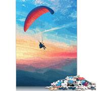 Puzzle pour Adultes Parapente Parachutisme 1000 pièces Puzzles en Bois pour Adultes et Adolescents à partir de 18 Ans Jeu Stimulant 1000 pièces (75 x 50 cm)