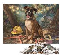 Puzzle pour Adultes « Pattes gardiennes dans Les Bois » en Bois, 1000 pièces (75 x 50 cm), idéal pour Les Adolescents, Cadeau et décoration.