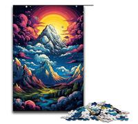 Puzzle pour Adultes Paysage de Montagne étrange et coloré 1000 pièces Excellent Cadeau pour Les Adolescents de 14 Ans et Plus 75 x 50 cm