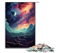 Puzzle pour Adultes Paysage planétaire psychédélique coloré 1000 pièces Puzzle Excellent Cadeau Convient aux Adolescents de 14 Ans et Plus 1000 pièces (75 x 50 cm)