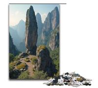 Puzzle pour Adultes Pics étranges et rochers déchiquetés 1 000 pièces en Bois pour Enfants de 12 Ans et Plus Jouets éducatifs 1 000 pièces (75 x 50 cm)
